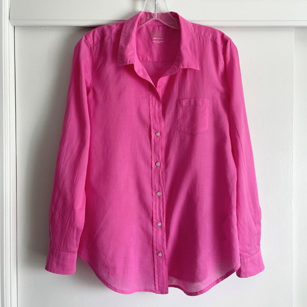 Lilly Pulitzer Bright Pink Anna Maria Button-Down Shirt